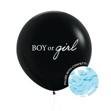 FS GENDER REVEAL BALLOON 60CM BOY CONFETTI P1