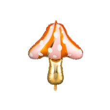 Party Deco Foil Balloon Peach Orange Mushroom 66x75cm 1pkt