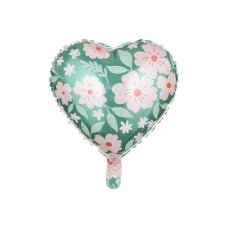 Party Deco Foil Balloon Heart and Flowers 45cm