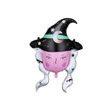 Party Deco Foil Balloon Witch 1pk 61x86cm