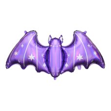 Party Deco Foil Balloon Purple Bat 1pk 96x44cm