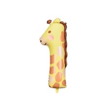 PD Foil Balloon Number 1 - Giraffe 42x90cm