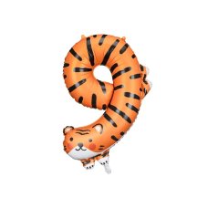PD Foil Balloon Number 9 - Tiger 64x87cm
