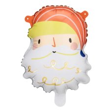 Party Deco Foil Balloon Santa Face Pastel 3pk 26x31cm