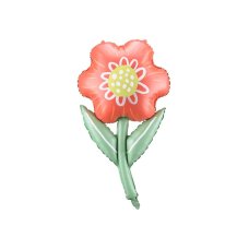 Party Deco Foil Balloon Red Flower 53x96cm