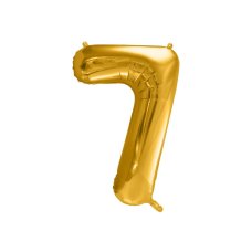 Party Deco Foil Balloon Number #7 86cm Gold 1pk