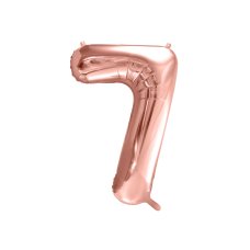 Party Deco Foil Balloon Number #7 86cm Rose Gold 1pk