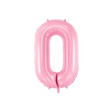 Party Deco Foil Balloon Number #0 86cm Pink 1pk
