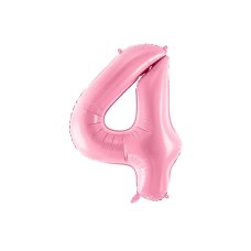 Party Deco Foil Balloon Number #4 86cm Pink 1pk