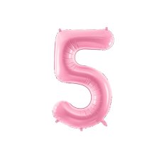 Party Deco Foil Balloon Number #5 86cm Pink 1pk