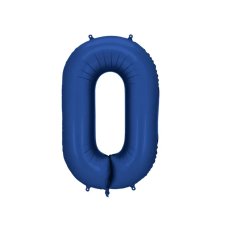 Party Deco Foil Balloon Number #0 86cm Navy 1pk