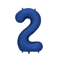 Party Deco Foil Balloon Number #2 86cm Navy 1pk