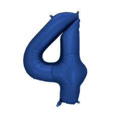 Party Deco Foil Balloon Number #4 86cm Navy 1pk