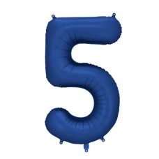 Party Deco Foil Balloon Number #5 86cm Navy 1pk