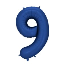 Party Deco Foil Balloon Number #9 86cm Navy 1pk