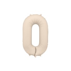 Party Deco Foil Balloon Number #0 86cm Nude 1pk