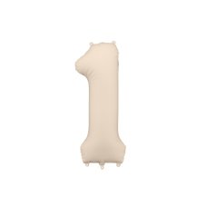 Party Deco Foil Balloon Number #1 86cm Nude 1pk