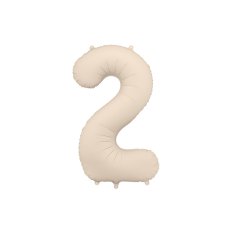 Party Deco Foil Balloon Number #2 86cm Nude 1pk