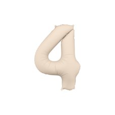 Party Deco Foil Balloon Number #4 86cm Nude 1pk