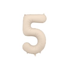 Party Deco Foil Balloon Number #5 86cm Nude 1pk