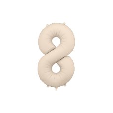 Party Deco Foil Balloon Number #8 86cm Nude 1pk