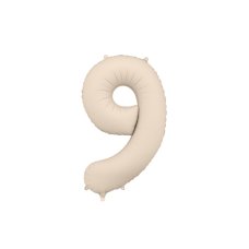 Party Deco Foil Balloon Number #9 86cm Nude 1pk