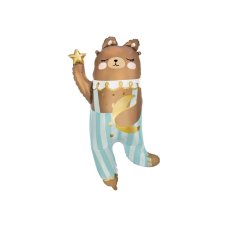 Party Deco Foil Balloon Bear in Overalls 72x104cm