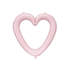 Party Deco Foil Balloon Heart Frame Pink 86x83.5cm