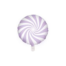 Party Deco Foil Balloon Round Candy Swirl Pastel Lilac 1pkt 45CM