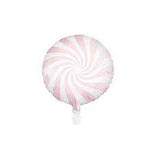 Party Deco Foil Balloon Round Candy Swirl Pastel Pink 1pkt 45CM