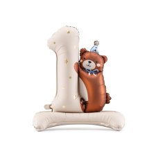 Party Deco Foil Balloon #1 with Bear 81x72cm