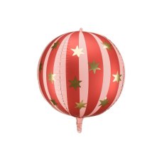 Party Deco Foil Balloon Round Starry Ball Red 75cm 1pk