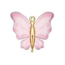 Party Deco Foil Balloon Butterfly 69x69cm Pink 1pk