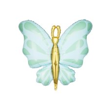 Party Deco Foil Balloon Butterfly 69x69cm Mint 1pk