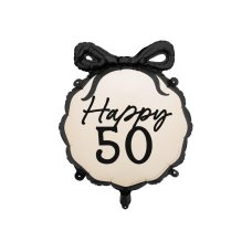 Party Deco Foil Balloon Round Happy ''50'' 47x53cm 1pk