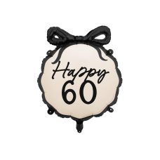 Party Deco Foil Balloon Round Happy ''60'' 47x53cm 1pk