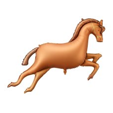 Party Deco Foil Balloon Horse Tan 125x100CM