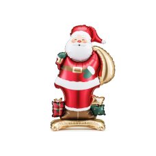 Party Deco Standing Foil Balloon Santa Claus 48.5x84cm 1pk