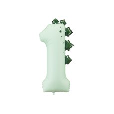 Foil balloon Number ''1'' Dinosaur 92cm 1 pkt