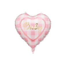 Foil balloon Heart ''Baby'' 35 cm Light Pink 1 pkt