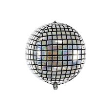 Party Deco Foil Balloon Round Disco Ball  1pkt 40cm