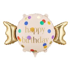 Foil balloon Candy Happy Birthday 61x37 cm 1 pkt