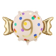 Foil balloon Candy ''9'' 61x37 cm 1 pkt