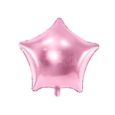 Party Deco Foil Balloon Star 48cm Met. Light Pink 1pk