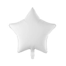 Party Deco Foil Balloon Star 48cm Pearl White 1pk