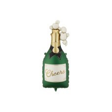 Foil balloon Champagne Bottle 34x93 cm Dark Green 1 pkt