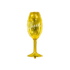 Party Deco Foil Balloon Glass Cheers 1pkt 28x80CM