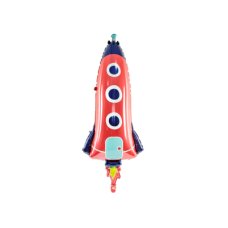 Party Deco Foil Balloon Glossy Red Rocket 1pkt 44x115CM