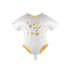 Party Deco Foil Balloon Baby Romper Hello Baby White 1pkt 51x45CM