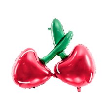 Party Deco Foil Balloon Glossy Red Cherry Pair 1pkt 88x73CM